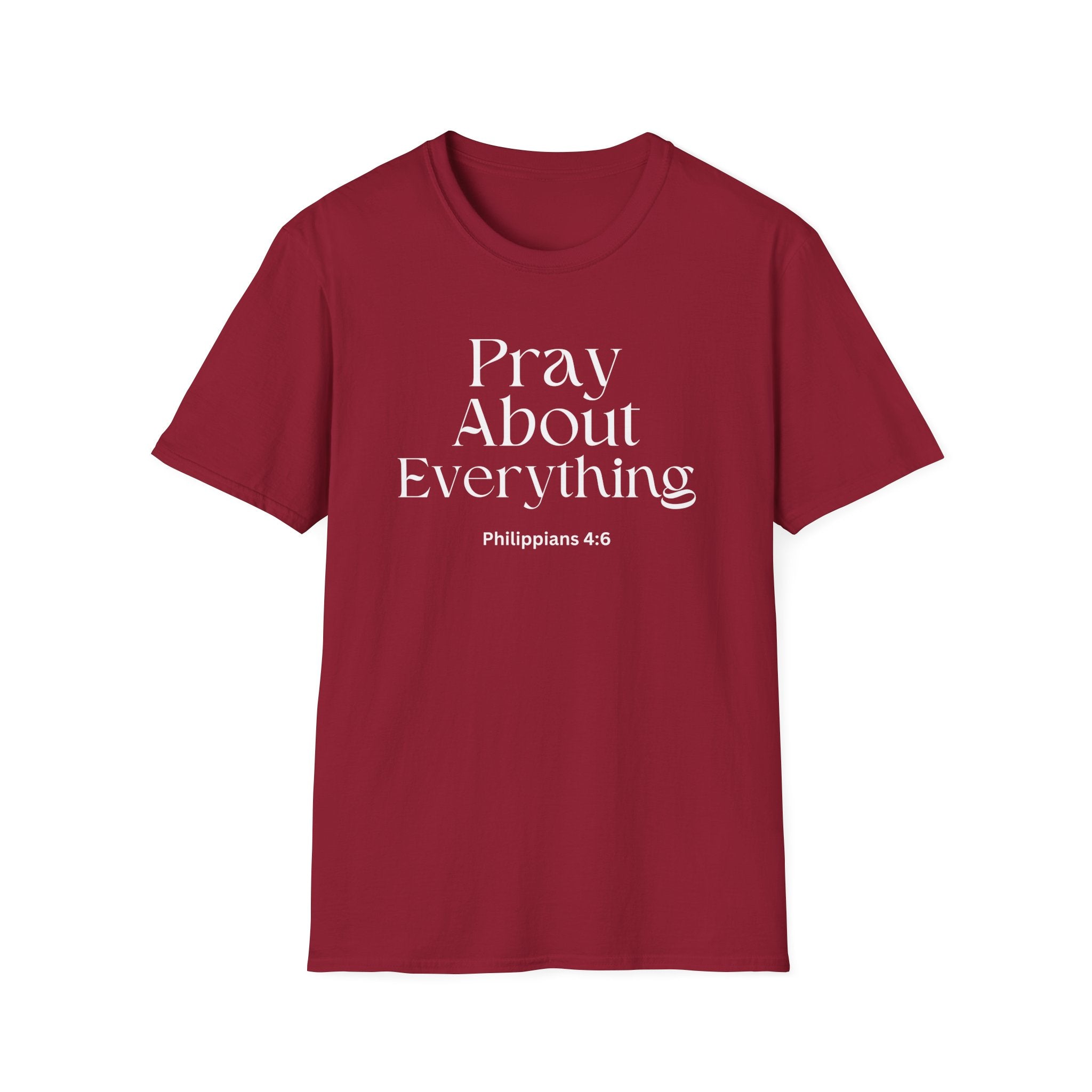 Faith Over Fear Christian Faith Tee — "Pray About Everything" Philippians 4:6