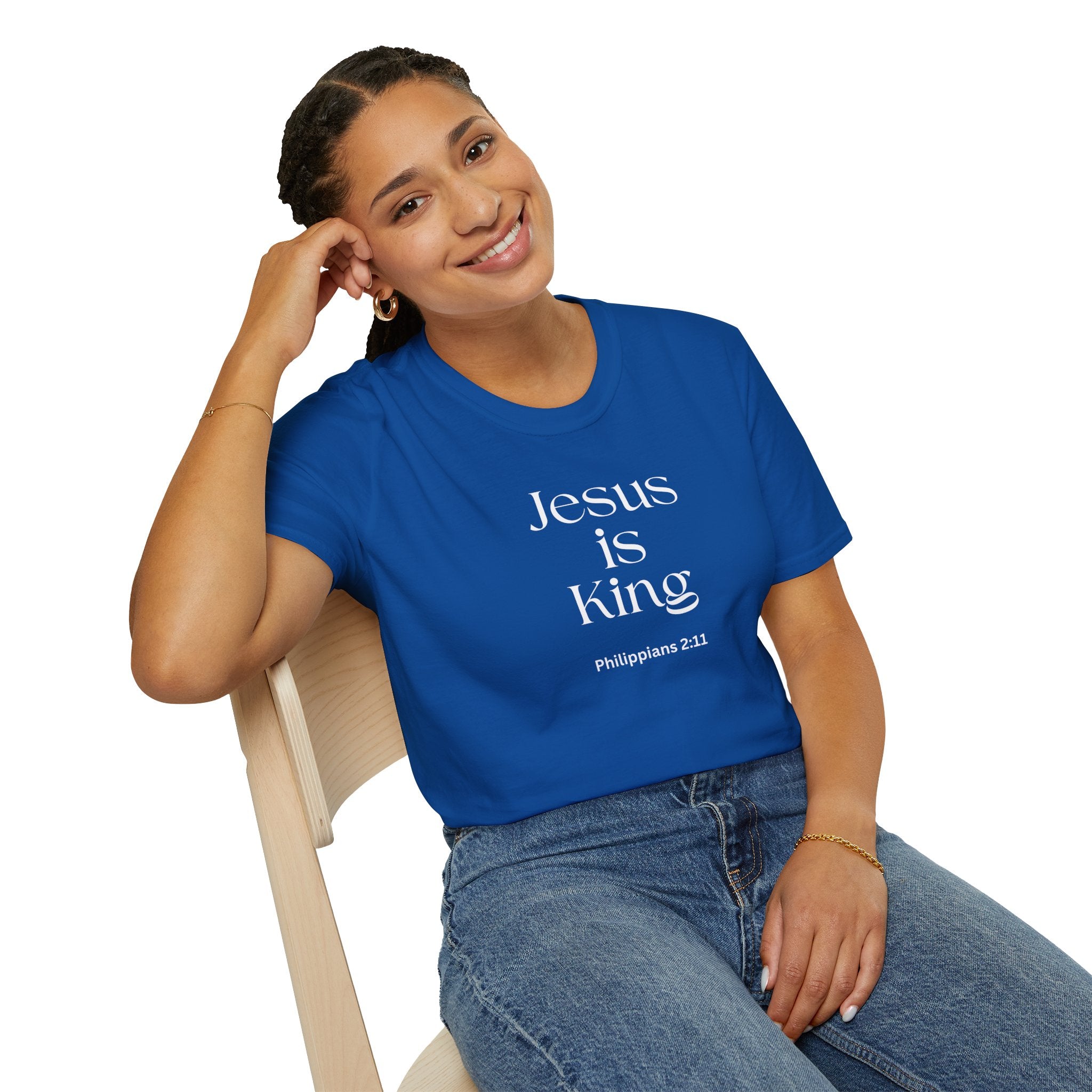 Faith over Fear Christian T-Shirt — "Jesus Is King " Philippians 2:11