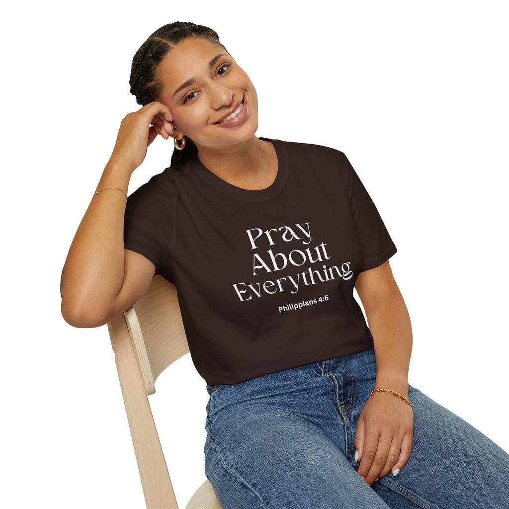 Faith Over Fear Christian Faith Tee — "Pray About Everything" Philippians 4:6