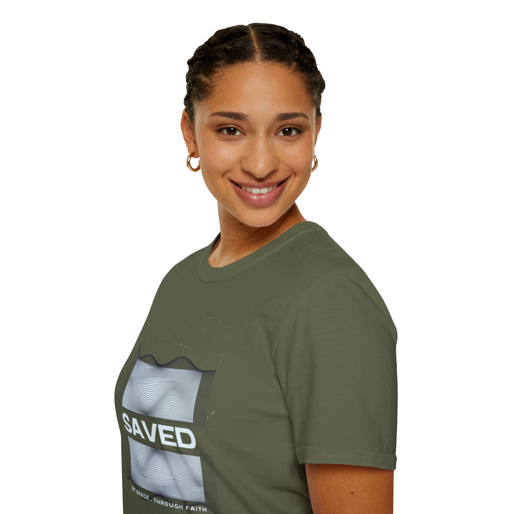 Faith Over Fear Christian T-Shirt — Saved by Grace Through Faith