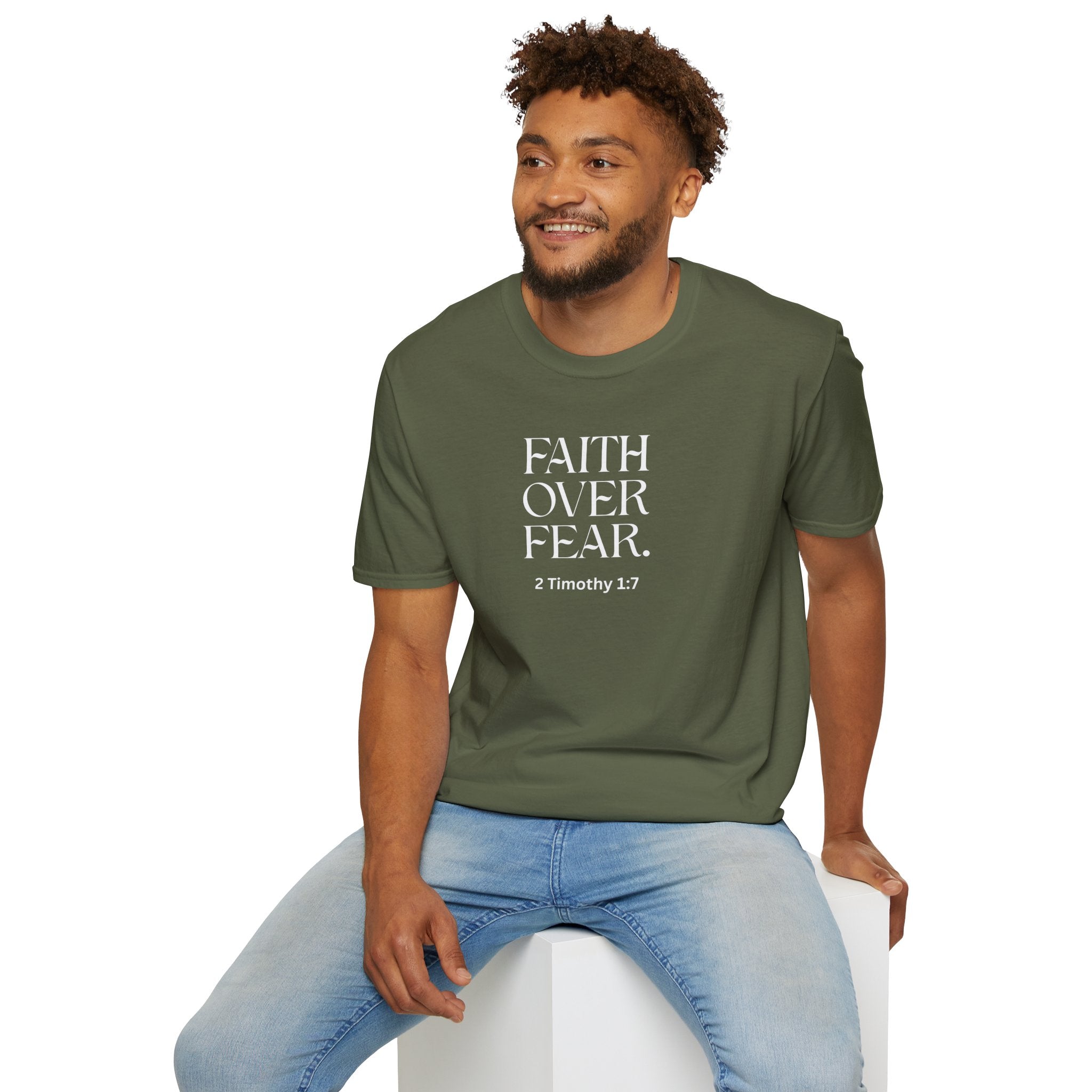 Faith Over Fear Christian T-Shirt — 2 Timothy 1:7
