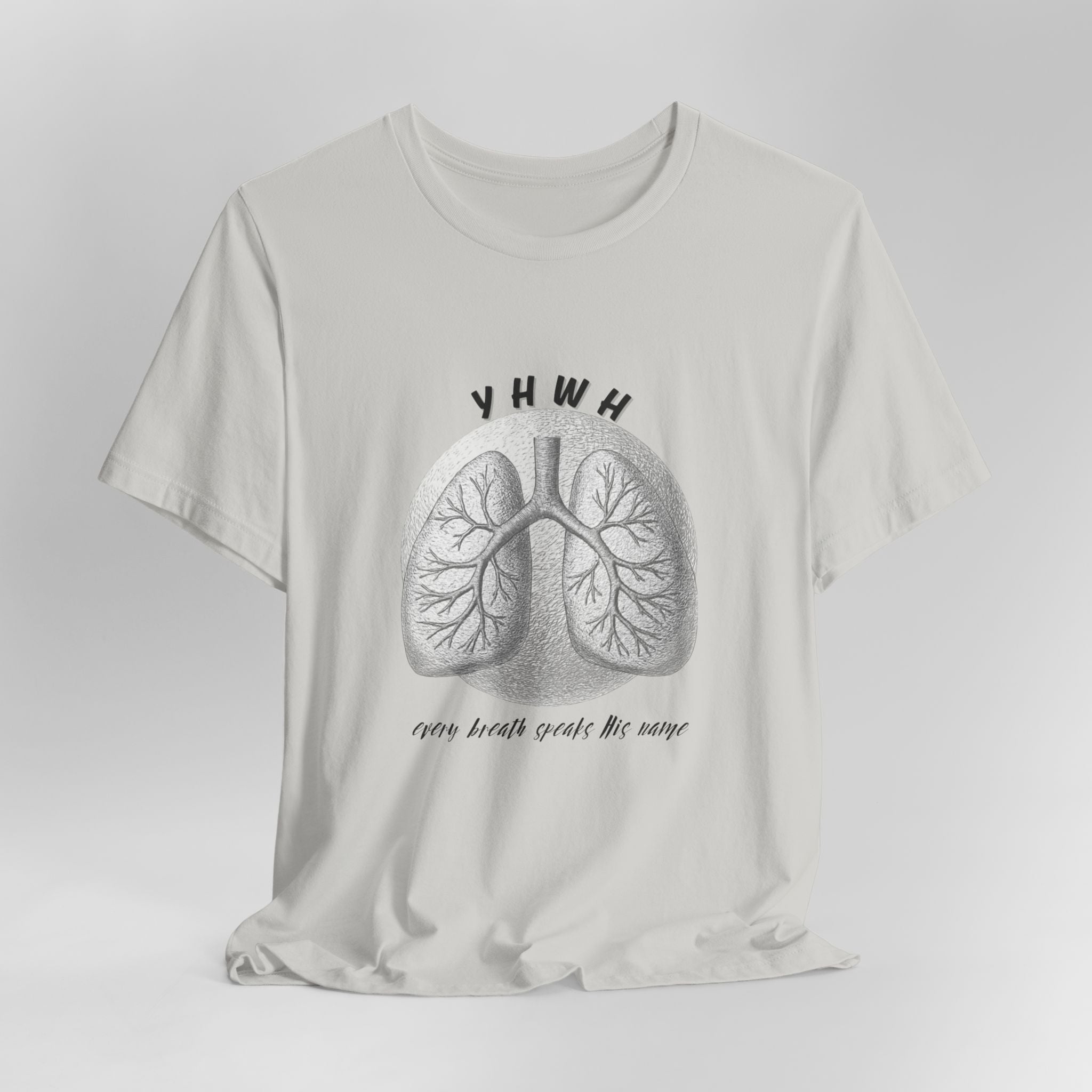 YHWH Lungs  Christian Tee, Every Breath Speak His Name Tee, Name of God YHWH, faith apparel