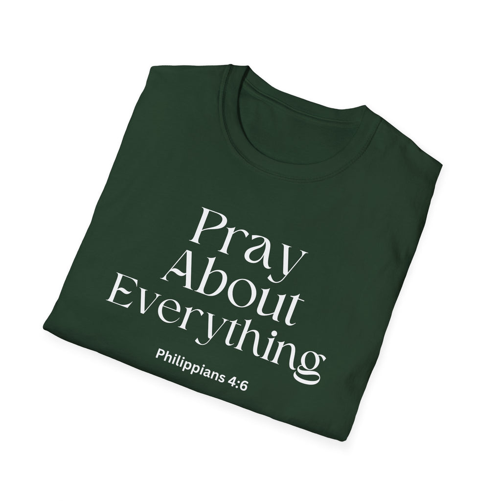 Faith Over Fear Christian Faith Tee — "Pray About Everything" Philippians 4:6