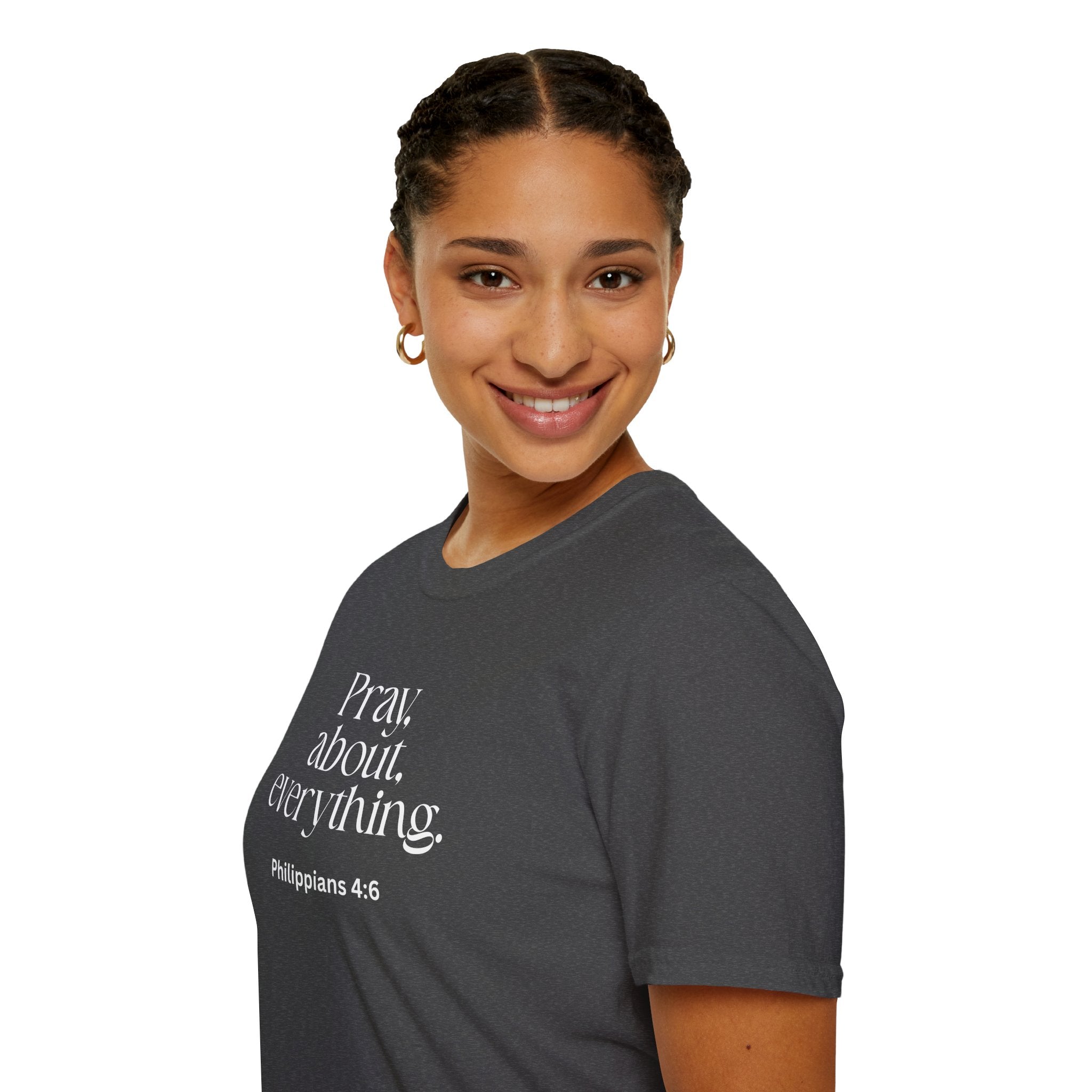 Faith Over Fear Christian T-Shirt — "Pray About Everything" Philippians 4:6