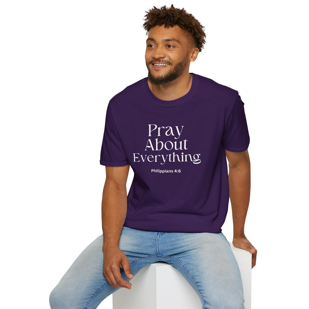 Faith Over Fear Christian Faith Tee — "Pray About Everything" Philippians 4:6