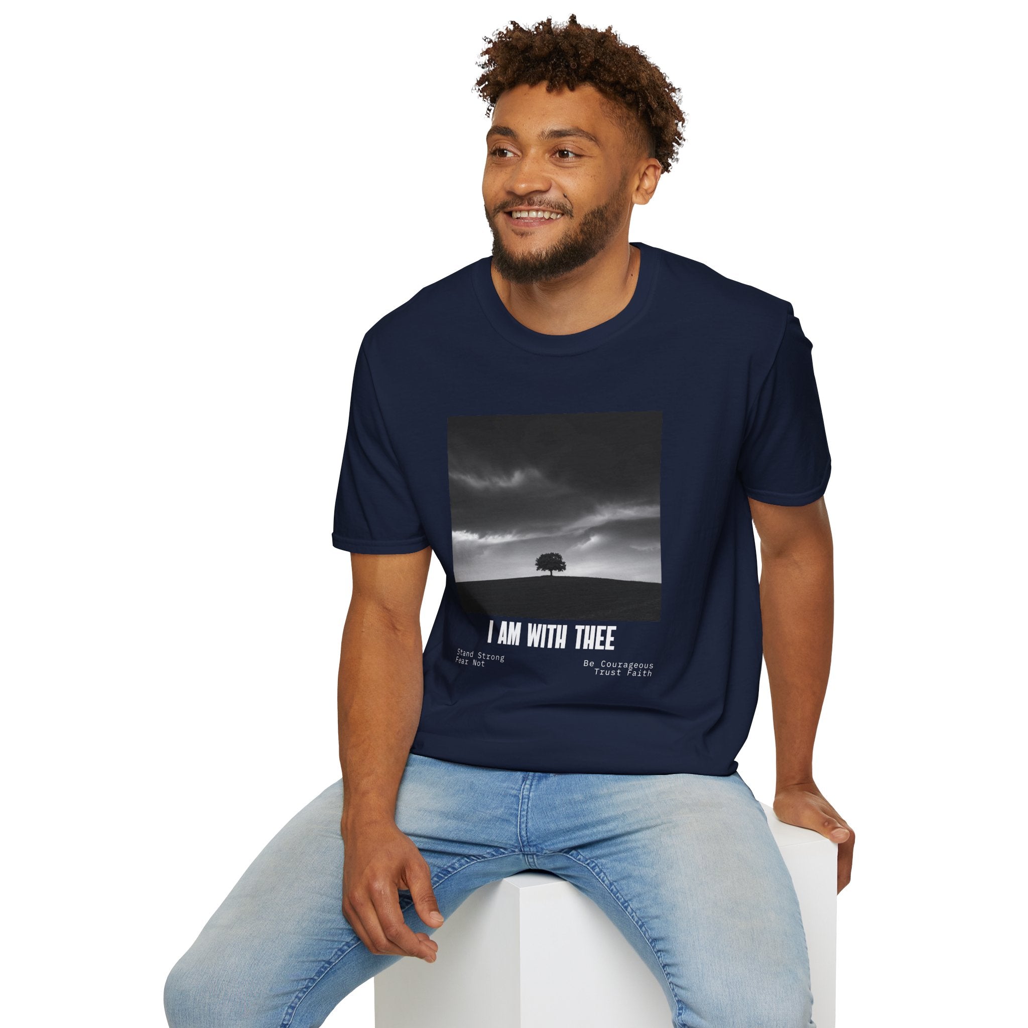 Faith Over Fear Christian T-Shirt — "I am with thee"  Isaiah 41:10