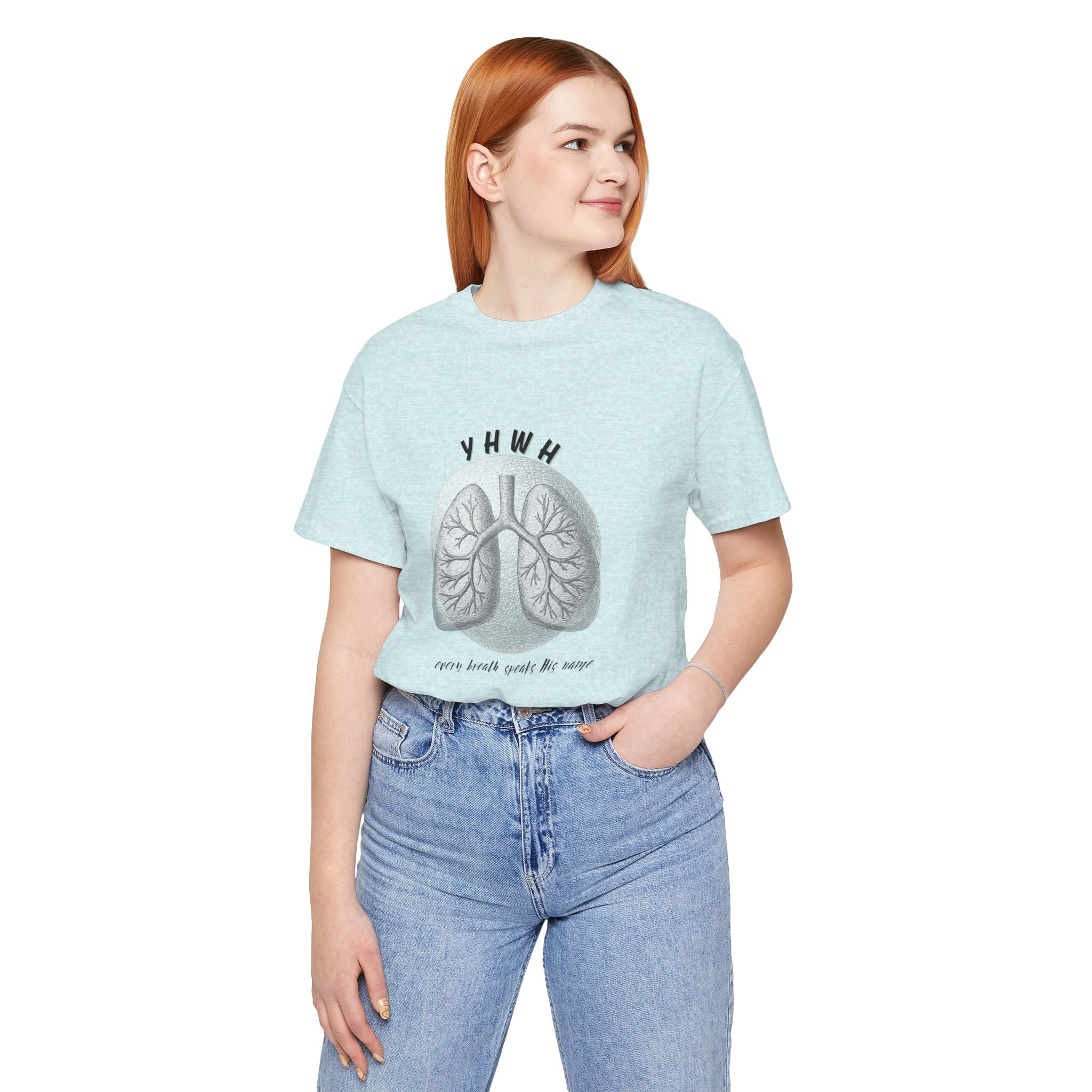 YHWH Lungs  Christian Tee, Every Breath Speak His Name Tee, Name of God YHWH, faith apparel