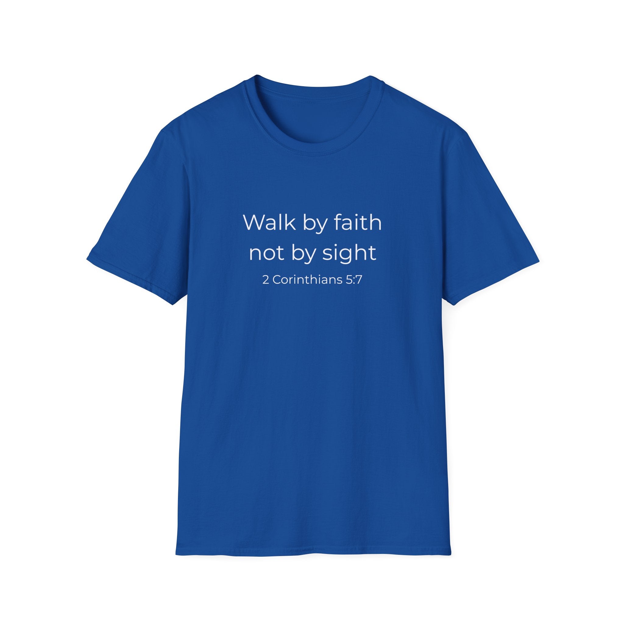 Faith Over Fear Christian T-Shirt  — "Walk by faith not by sight" (2 Corinthians 5:7)