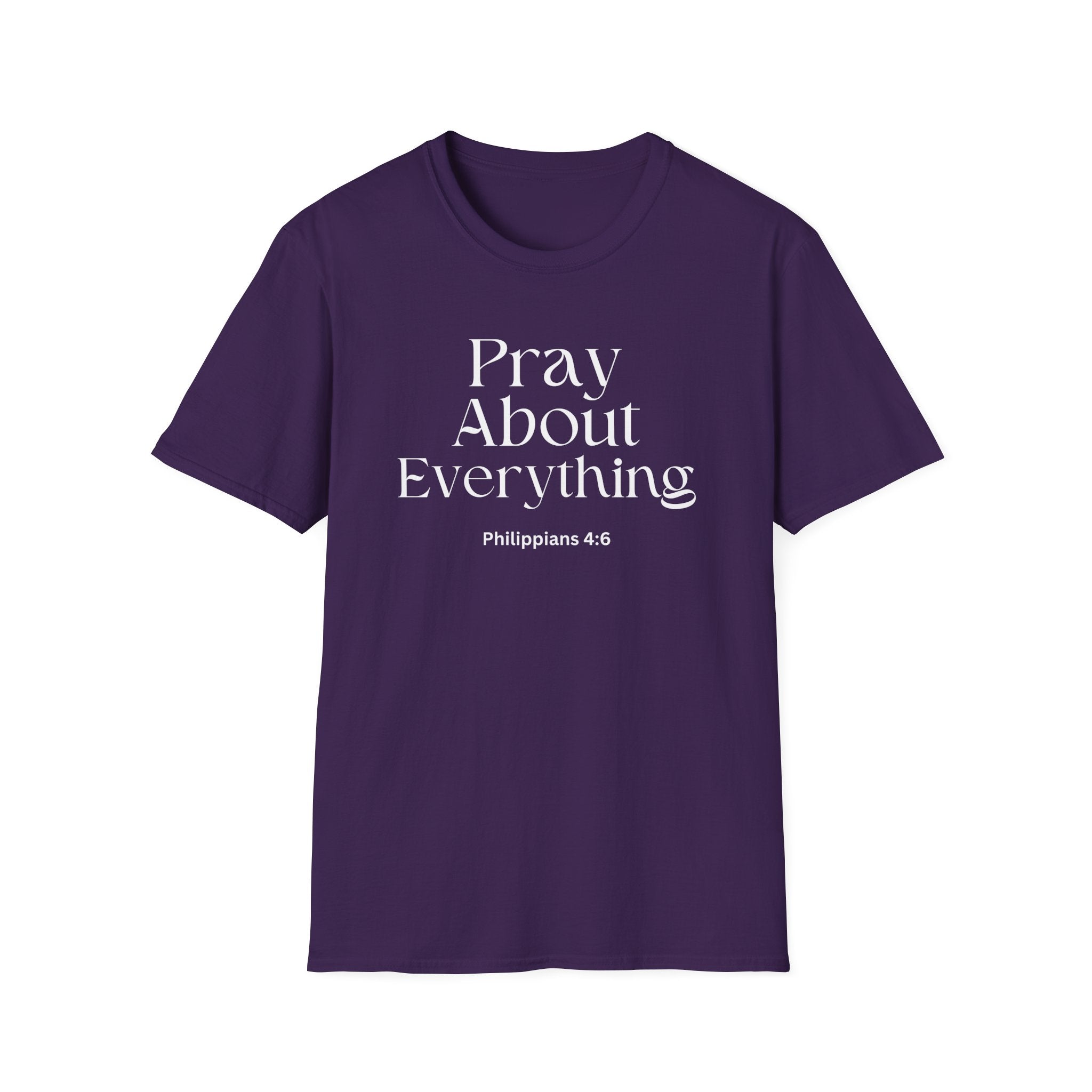 Faith Over Fear Christian Faith Tee — "Pray About Everything" Philippians 4:6