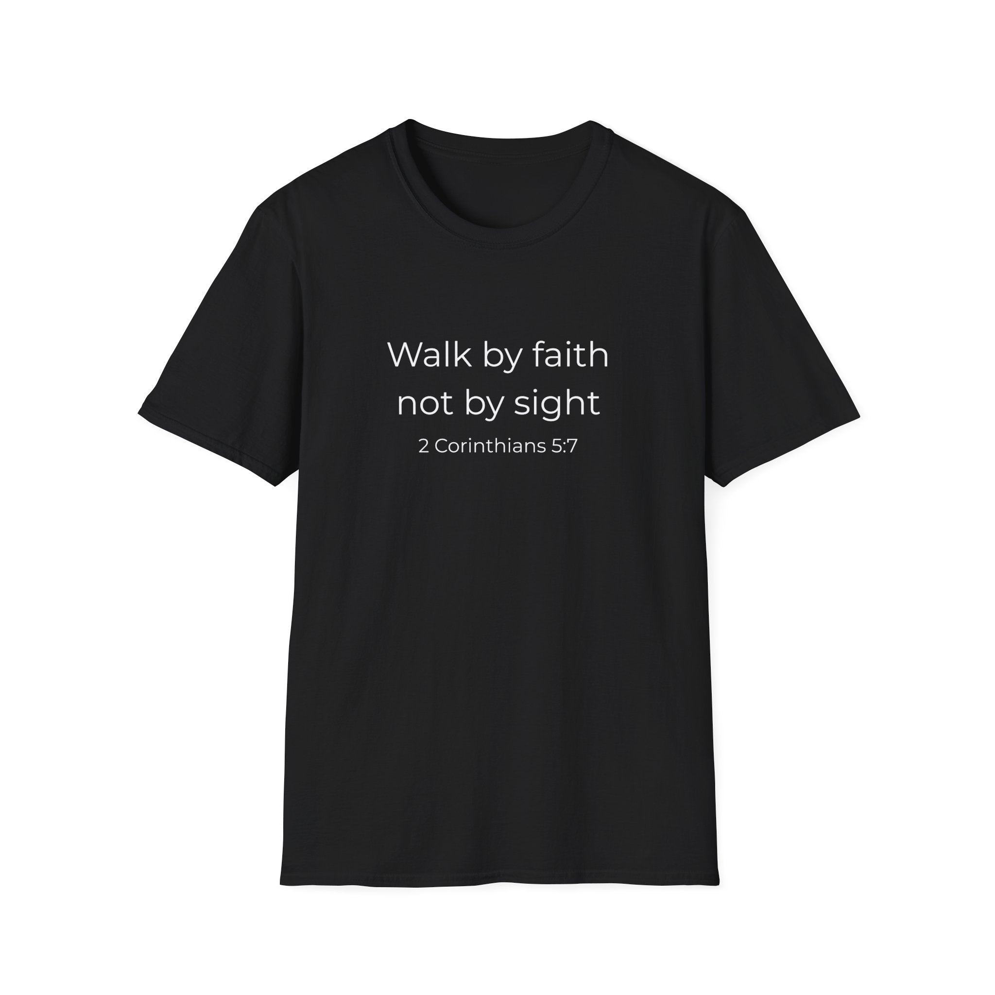 Faith Over Fear Christian T-Shirt  — "Walk by faith not by sight" (2 Corinthians 5:7)