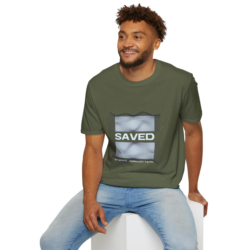 Faith Over Fear Christian T-Shirt — Saved by Grace Through Faith