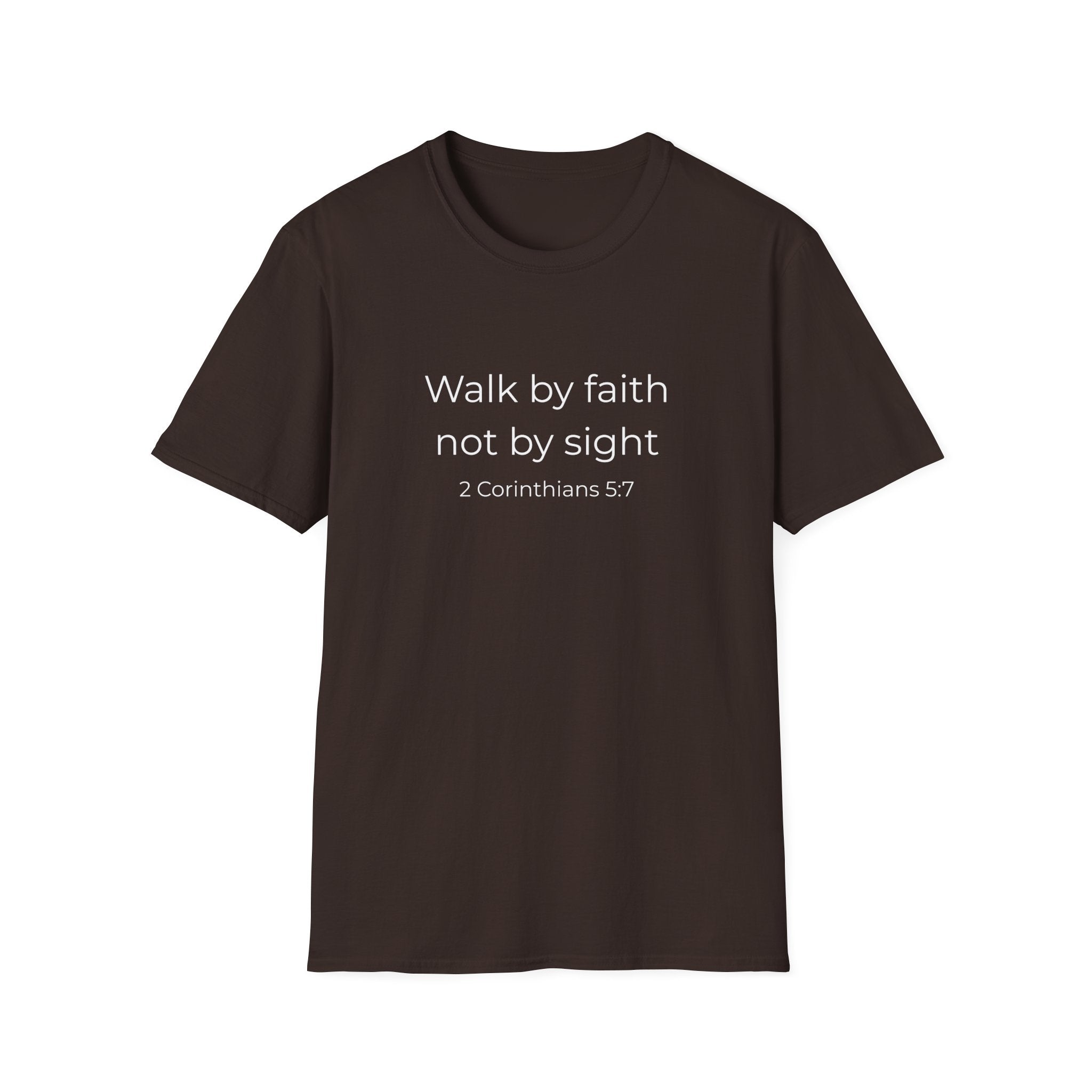 Faith Over Fear Christian T-Shirt  — "Walk by faith not by sight" (2 Corinthians 5:7)