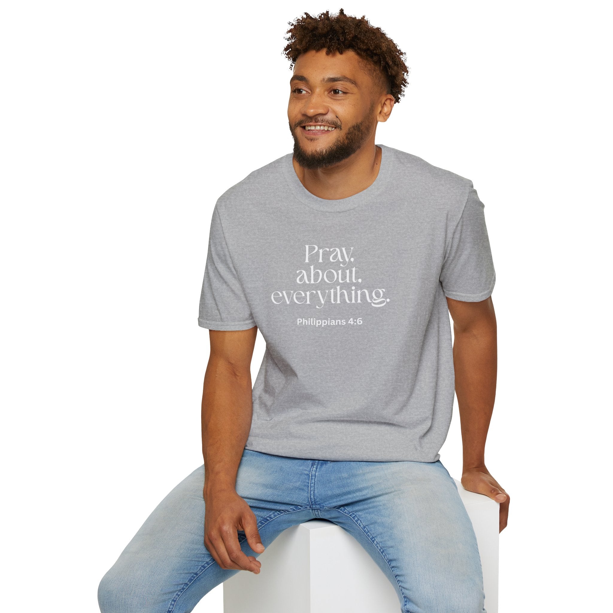 Faith Over Fear Christian T-Shirt — "Pray About Everything" Philippians 4:6
