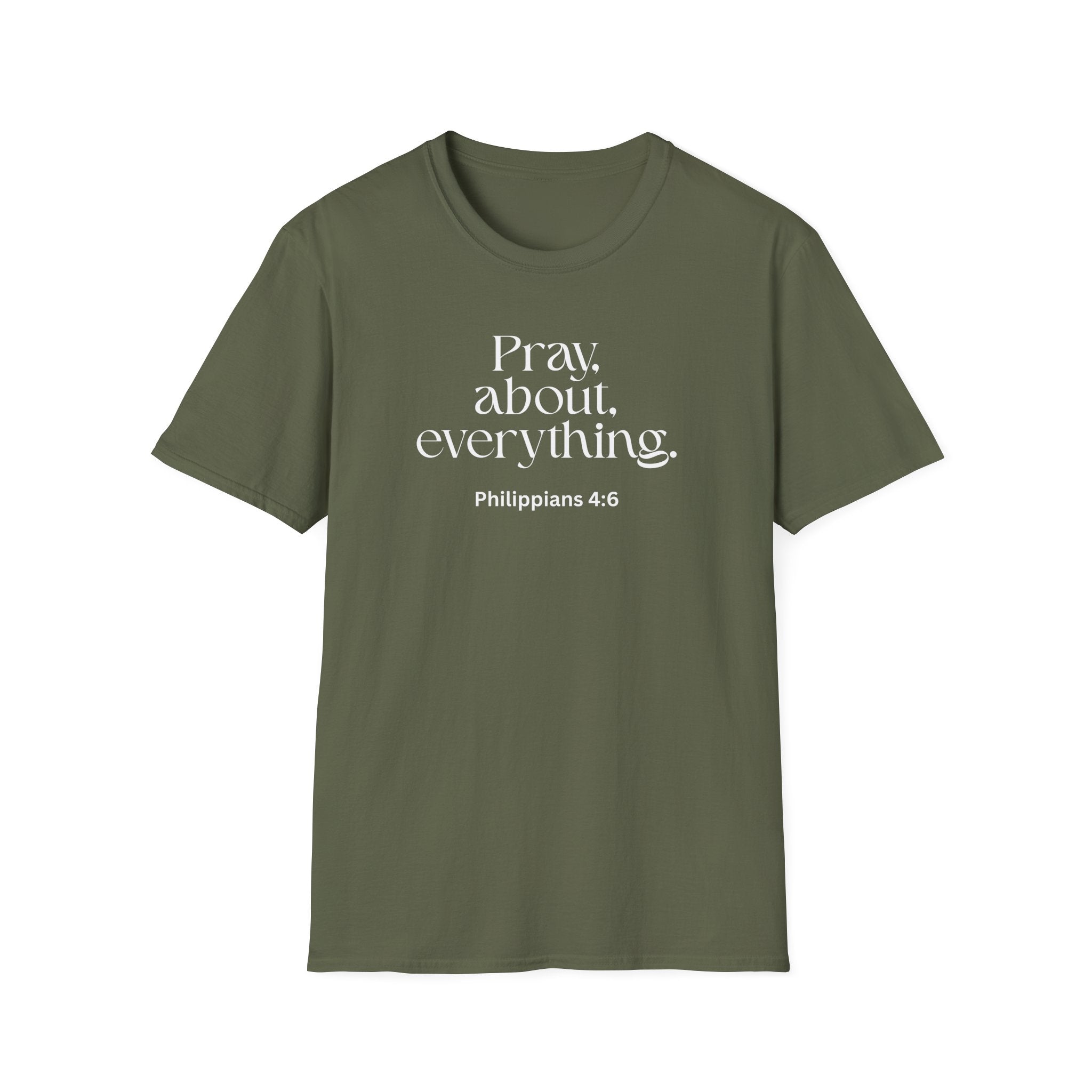 Faith Over Fear Christian T-Shirt — "Pray About Everything" Philippians 4:6