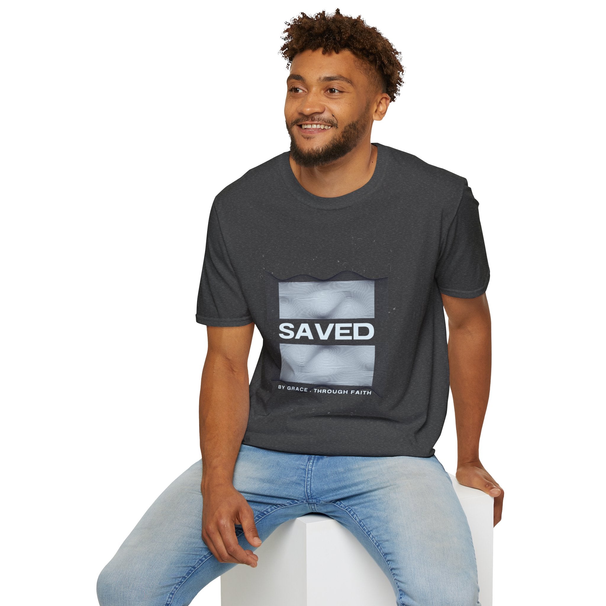 Faith Over Fear Christian T-Shirt — Saved by Grace Through Faith