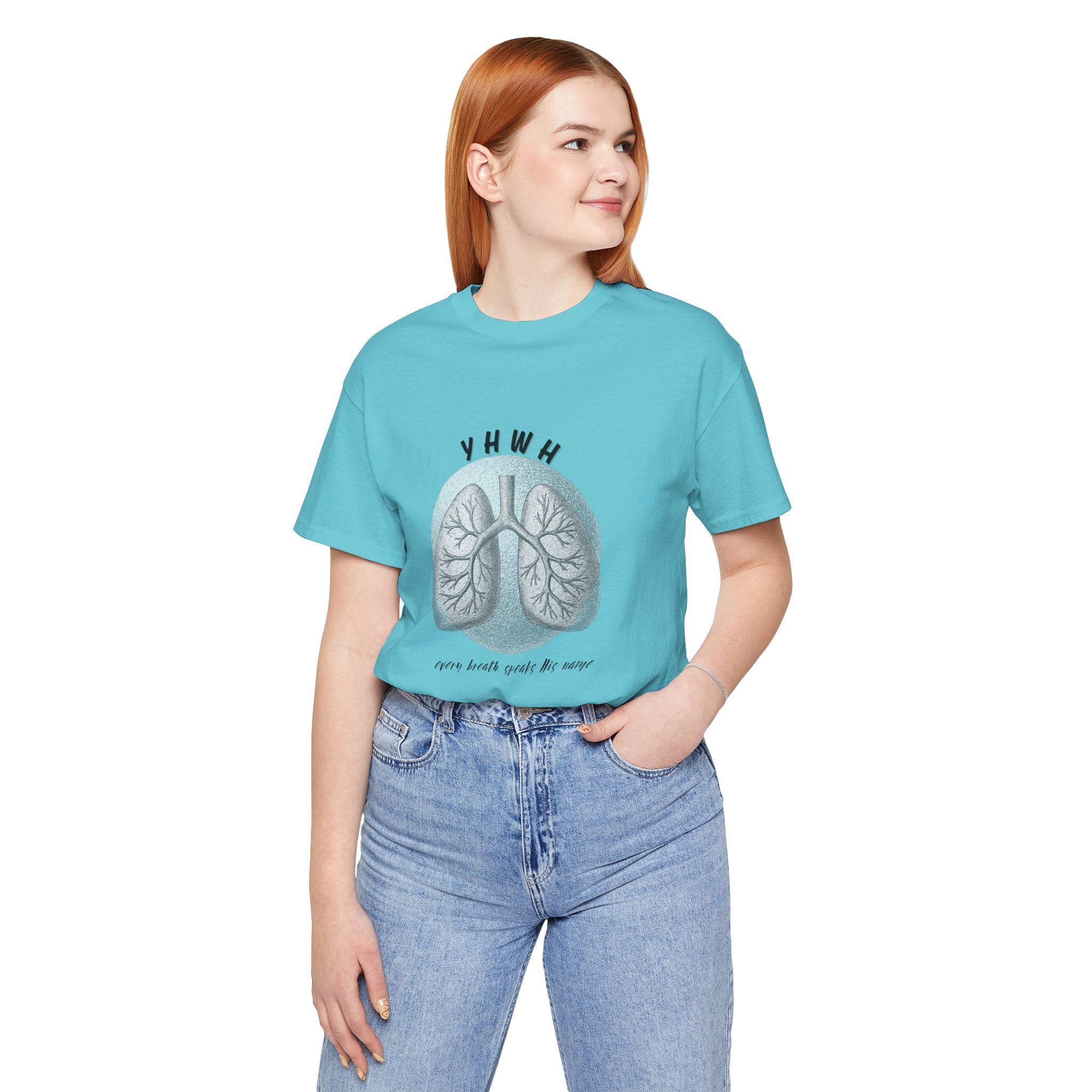 YHWH Lungs  Christian Tee, Every Breath Speak His Name Tee, Name of God YHWH, faith apparel