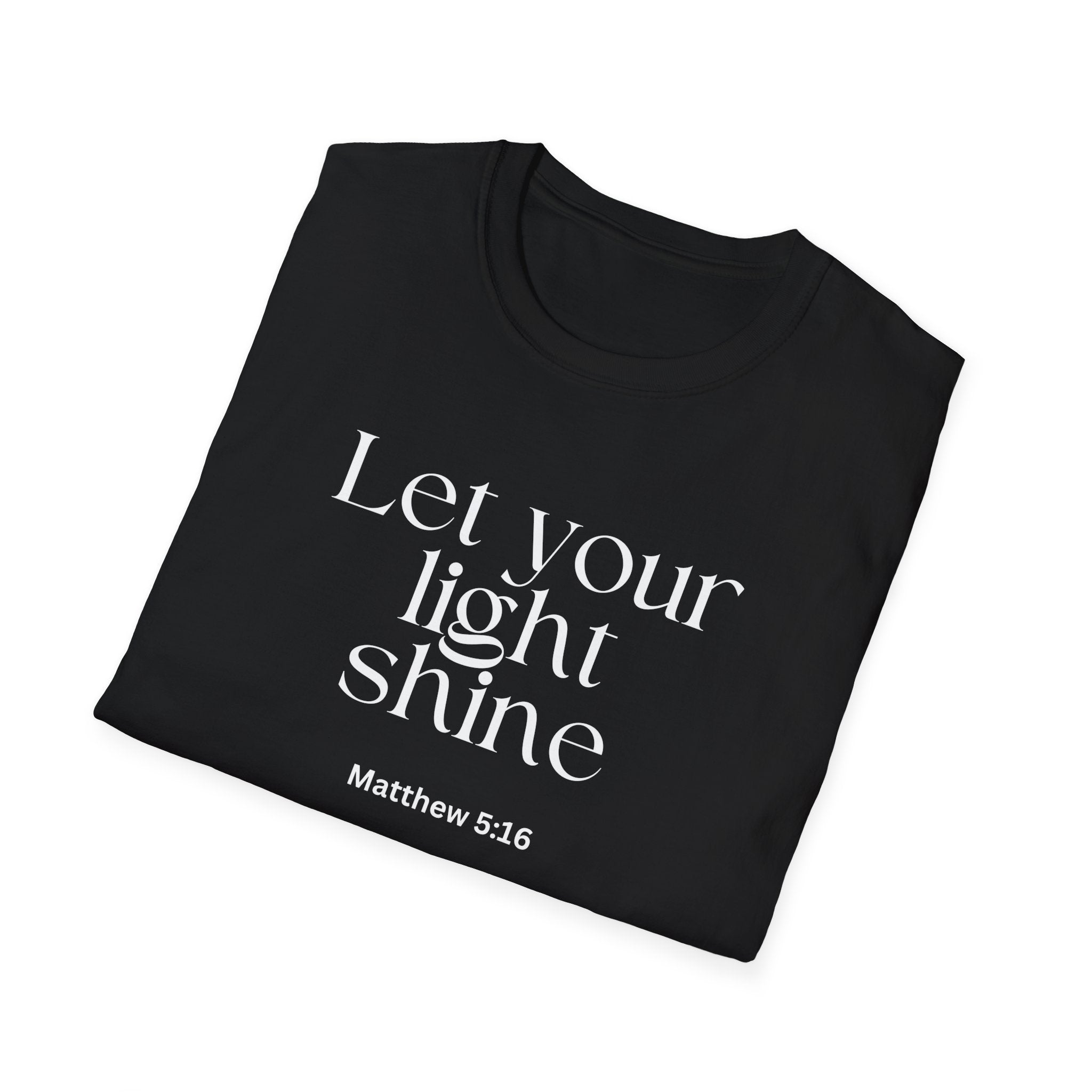 Faith Over Fear Christian T-Shirt — "Let Your Light Shine" Matthew 5:16