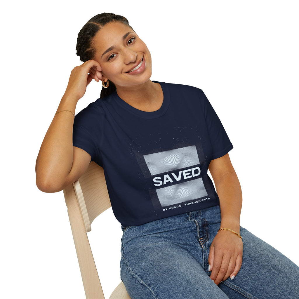 Faith Over Fear Christian T-Shirt — Saved by Grace Through Faith