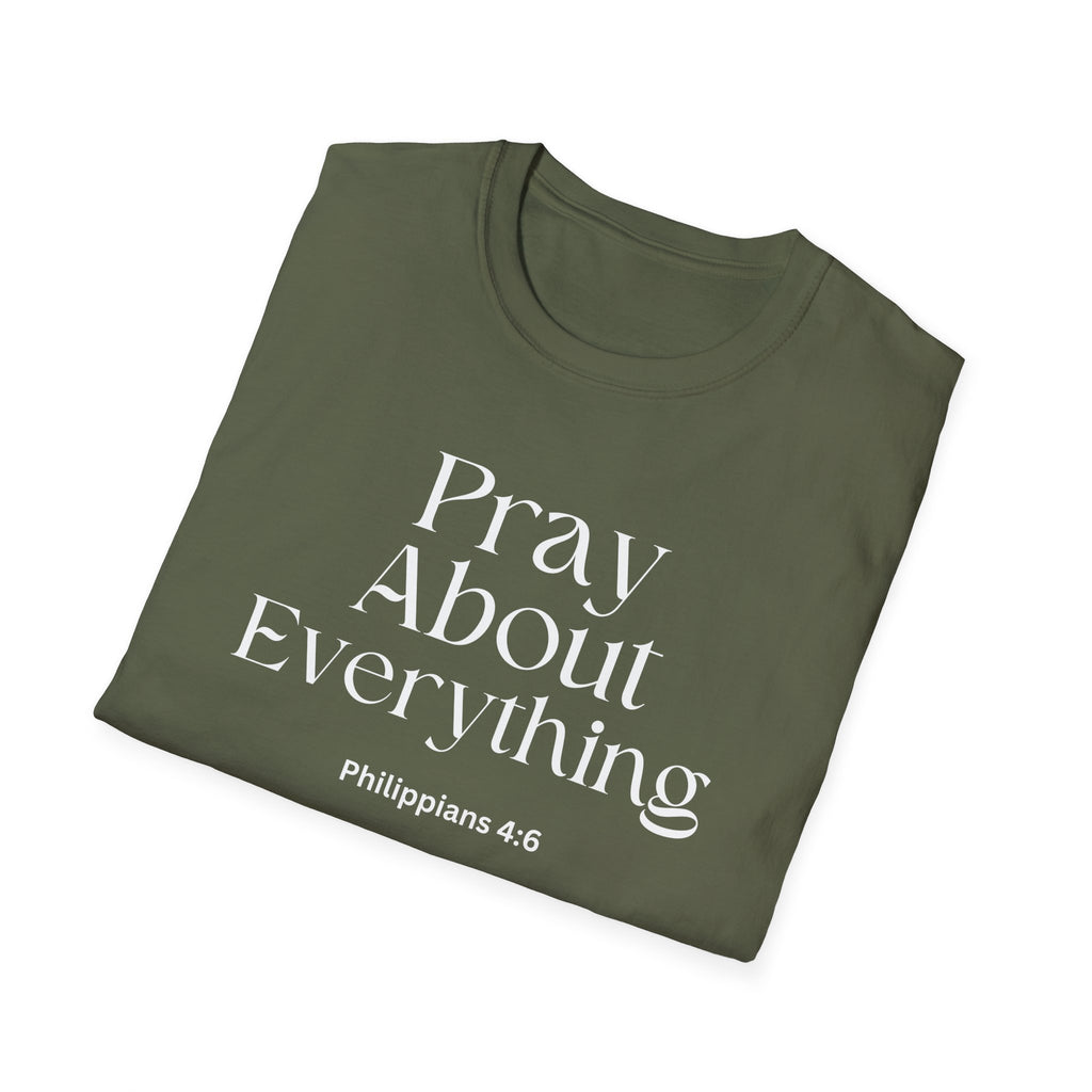 Faith Over Fear Christian Faith Tee — "Pray About Everything" Philippians 4:6