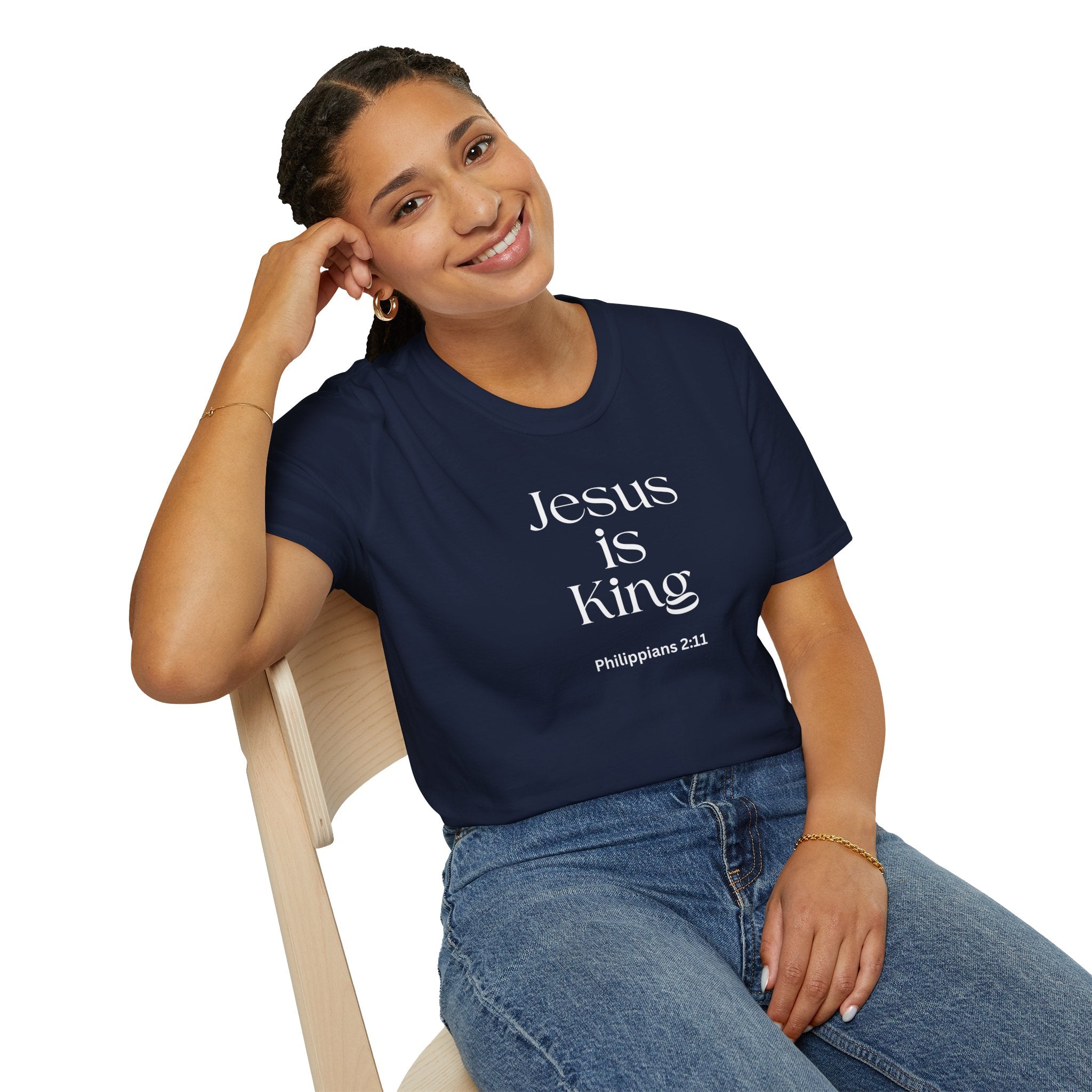 Faith over Fear Christian T-Shirt — "Jesus Is King " Philippians 2:11