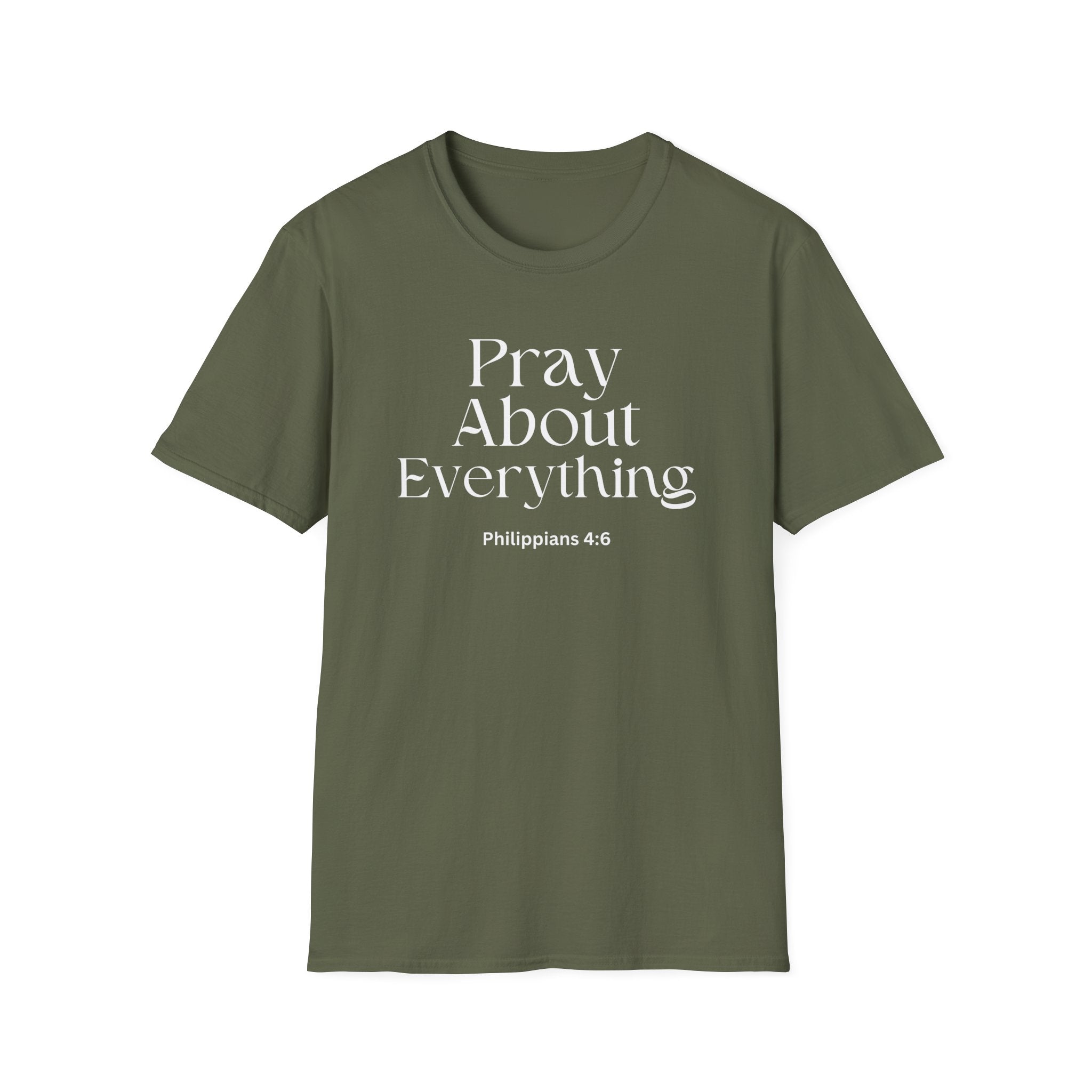 Faith Over Fear Christian Faith Tee — "Pray About Everything" Philippians 4:6