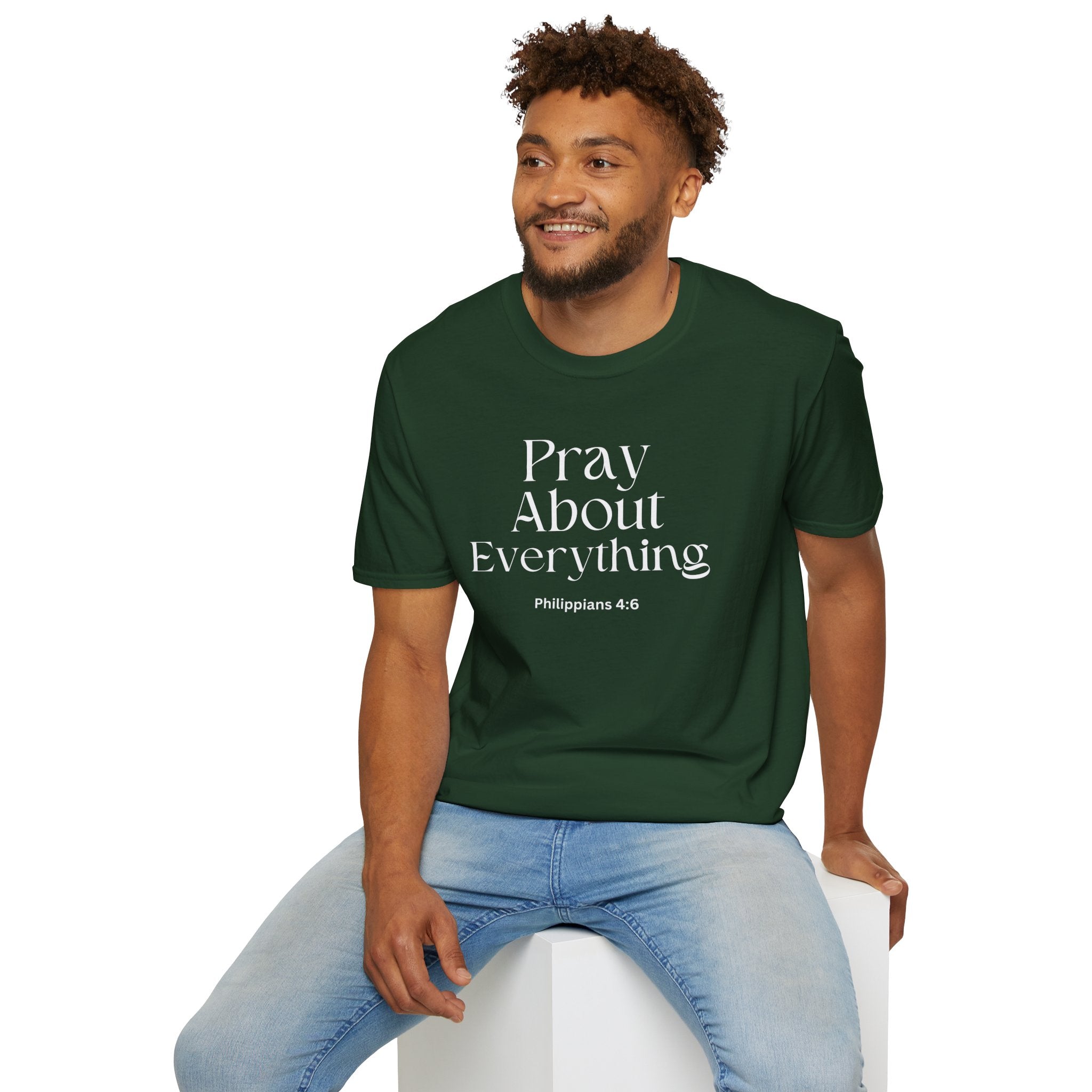 Faith Over Fear Christian Faith Tee — "Pray About Everything" Philippians 4:6