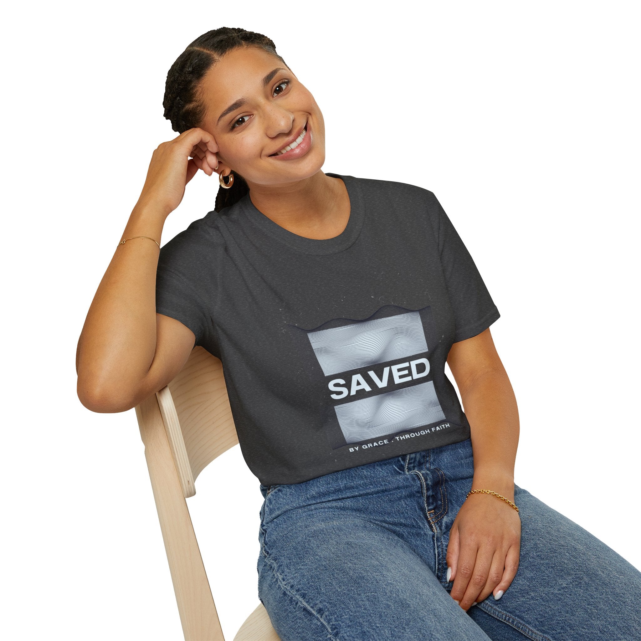 Faith Over Fear Christian T-Shirt — Saved by Grace Through Faith