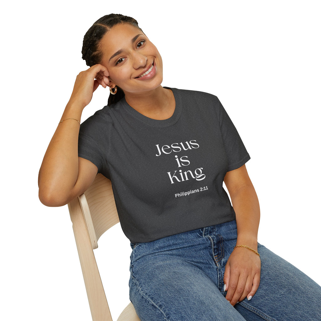 Faith over Fear Christian T-Shirt — "Jesus Is King " Philippians 2:11