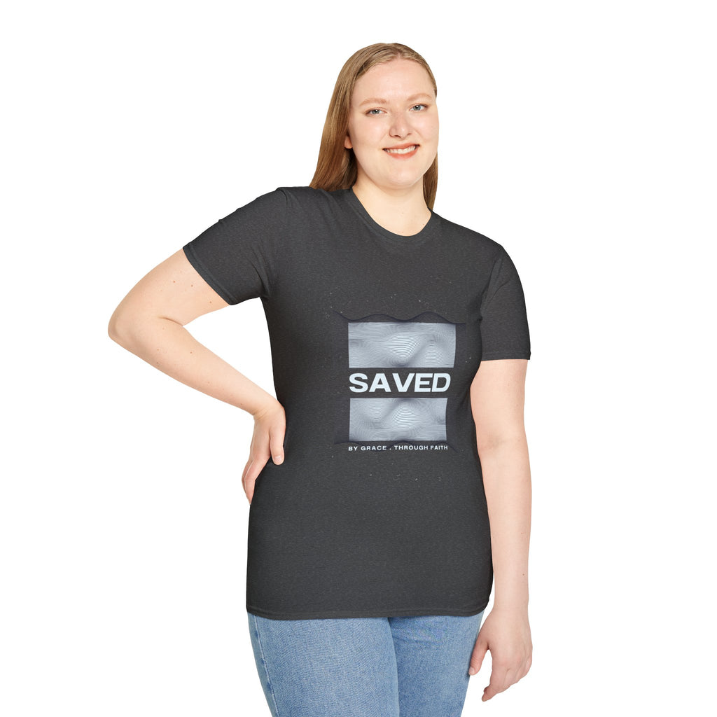 Faith Over Fear Christian T-Shirt — Saved by Grace Through Faith