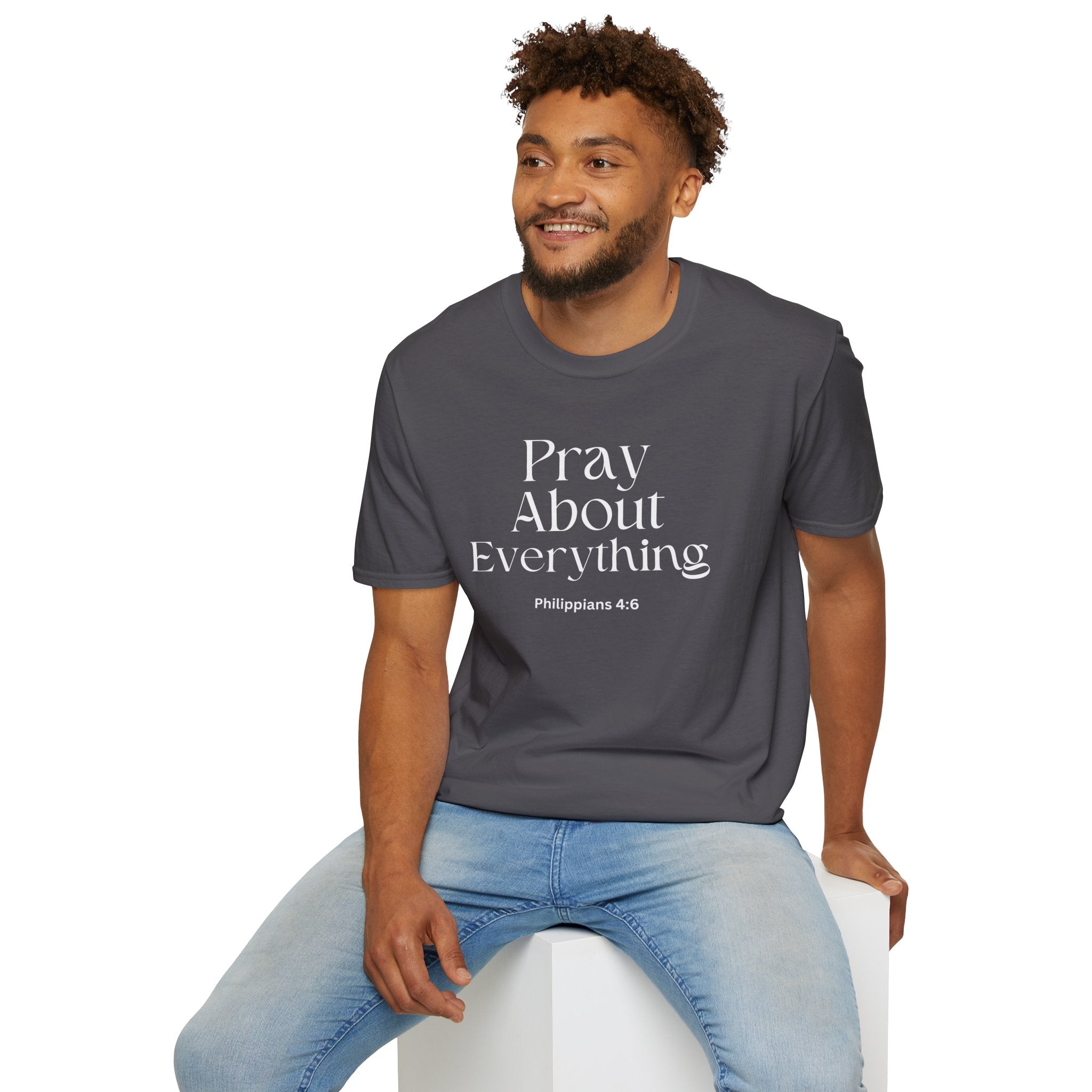 Faith Over Fear Christian Faith Tee — "Pray About Everything" Philippians 4:6