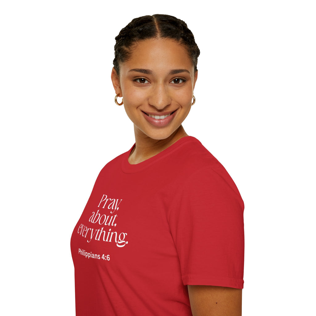 Faith Over Fear Christian T-Shirt — "Pray About Everything" Philippians 4:6
