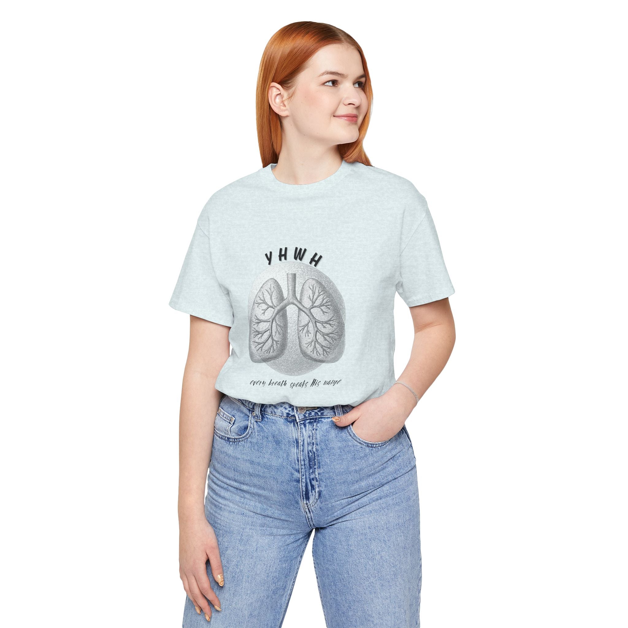 YHWH Lungs  Christian Tee, Every Breath Speak His Name Tee, Name of God YHWH, faith apparel