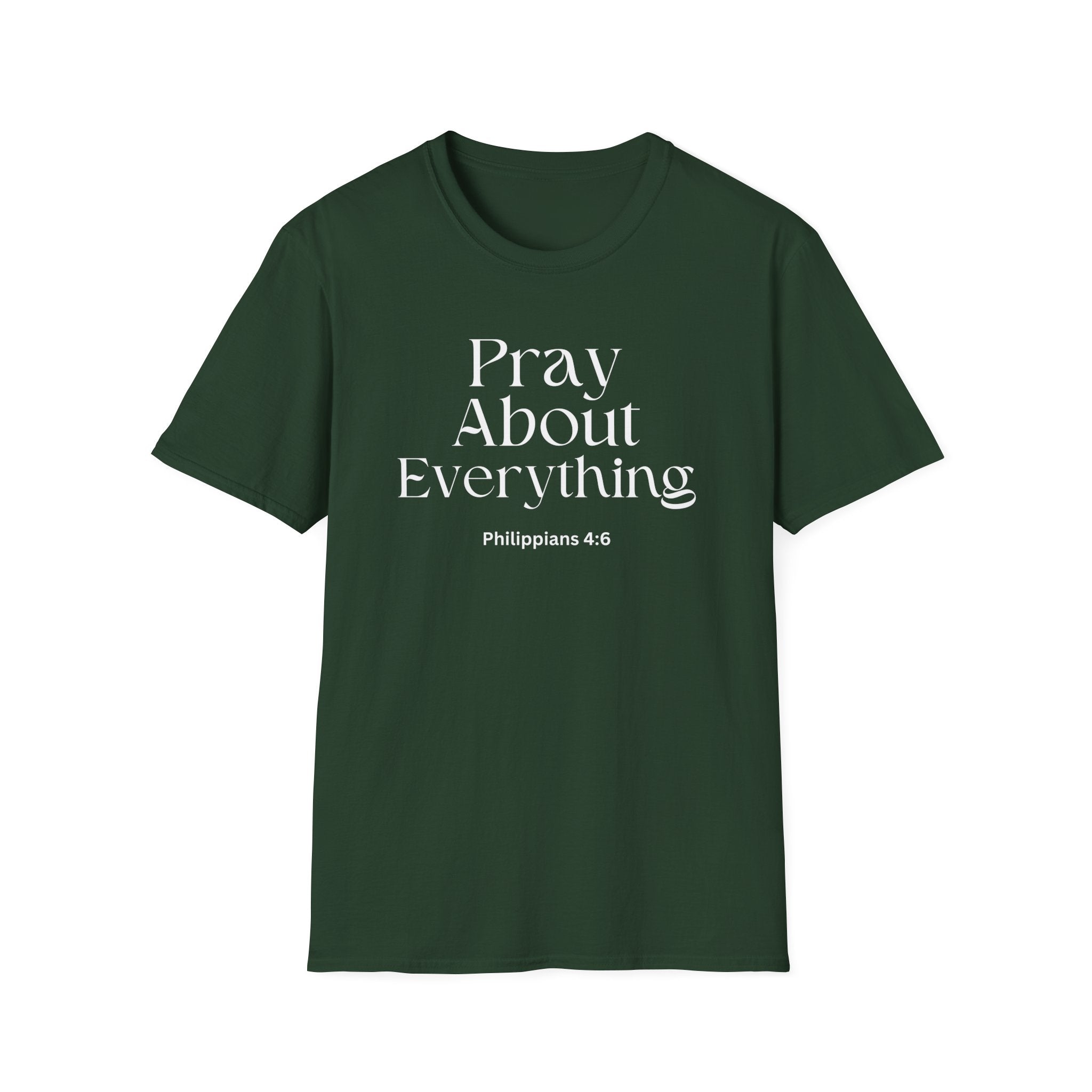 Faith Over Fear Christian Faith Tee — "Pray About Everything" Philippians 4:6