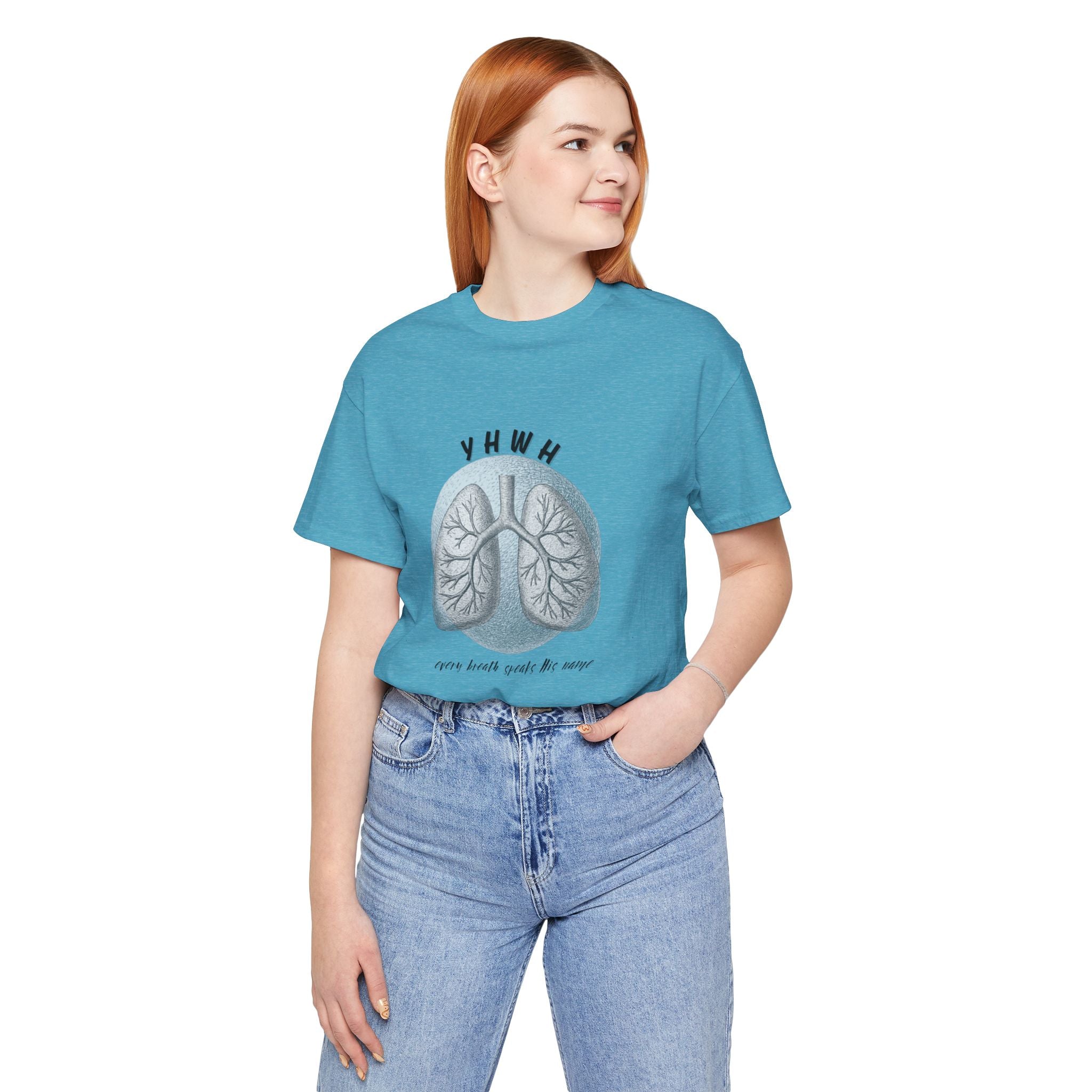 YHWH Lungs  Christian Tee, Every Breath Speak His Name Tee, Name of God YHWH, faith apparel