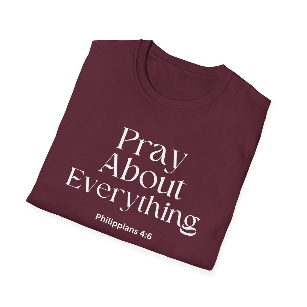 Faith Over Fear Christian Faith Tee — "Pray About Everything" Philippians 4:6