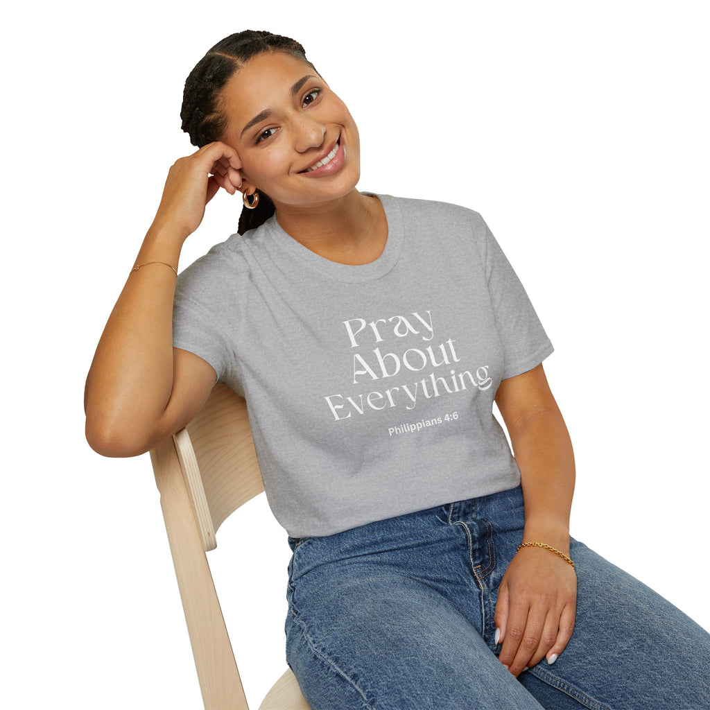 Faith Over Fear Christian Faith Tee — "Pray About Everything" Philippians 4:6